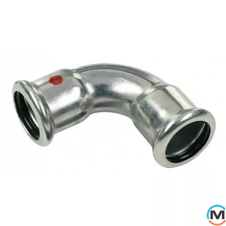 Колено оцинкованное Sanha (2м) 90* 24002а 28, Вариант: 2 муфты, Градус (град.): 90, Диаметр (мм): 28, фото 