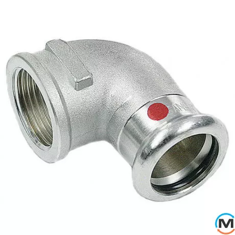 Коліно оцинковане Sanha 24090g 18х1/2" Пр-ВР, Варіант: Пр-ВР, Тип різьблення: Внутрішня, Діаметр різьблення: 1/2", Діаметр (мм): 18, фото 