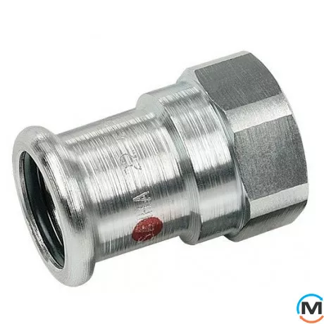 Муфта оцинкована Sanha 24270g 18х1/2" Пр-ВР, Варіант: Пр-ВР, Тип різьблення: Внутрішня, Діаметр різьблення: 1/2", Діаметр (мм): 18, фото 