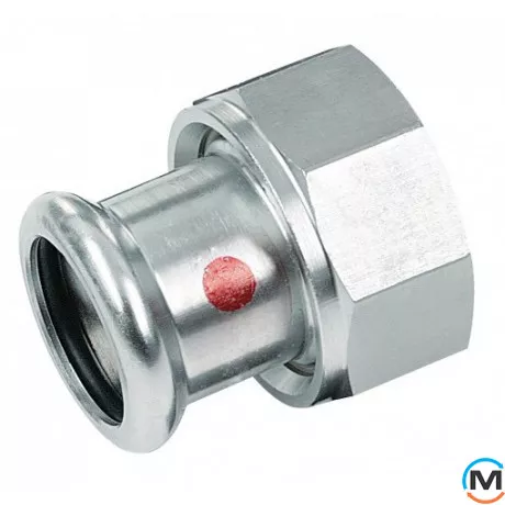 Накидна гайка оцинкована Sanha 24359g 28х1 1/2", Варіант: Пр-ВР, Тип різьблення: Накидна гайка, Діаметр різьблення: 1 1/2", Діаметр (мм): 28, фото 