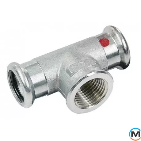 Трійник оцинкований Sanha 24130g 35х1х35, Тип різьблення: Внутрішня, Діаметр різьблення: 1", Діаметр (мм): 35, фото 