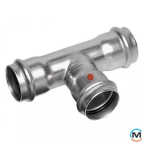 Тройник из нержавеющей стали Sanha NiroSan 9130 76,1х35х76,1, Модификация: 76х35х76, Диаметр (мм): 76, фото 