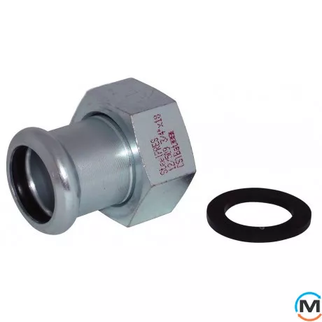 Збірний елемент сталевий Ø22 х 1" В оцинкований RM Steelpres 383/002, Тип різьблення: Внутрішня, Діаметр різьблення: 1", Діаметр (мм): 22, фото 