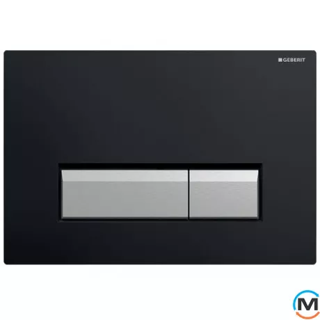 Змивна клавіша Geberit Sigma 40 із системою видалення запаху, чорний/матовий алюміній, фото 