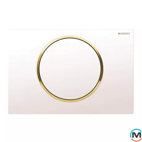 Кнопка Geberit Sigma 10 білий / позолота / білий, фото 