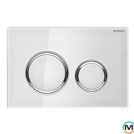 Смывная клавиша Geberit Sigma 21 белое стекло, фото 