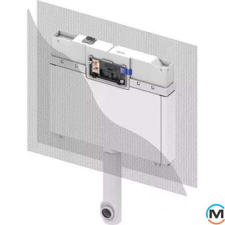 Застенный сливной бачок TECE для установки с напольным унитаз, глубина 8 см, фото 