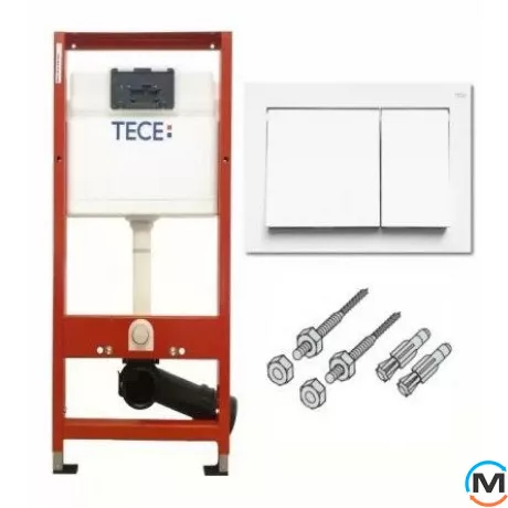 Комплект TECEbase (модуль + панель змиву TECEbase біла + кріплення), фото 