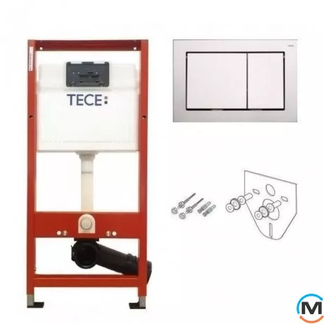 Комплект TECEbase (модуль + панель змиву TECEbase хром глянсовий + кріплення), фото 