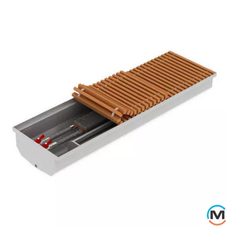 Внутрішньопідлоговий конвектор FanCoil FCFW 300x1750x125, Тип конвектора: З вентилятором, Корпус конвектора: Нержавіюча сталь, Кількість теплообмінників: 1, Напруга вентилятора: 12 V, Глибина (мм): 125, Ширина (мм): 300, Довжина (мм): 1750, фото 