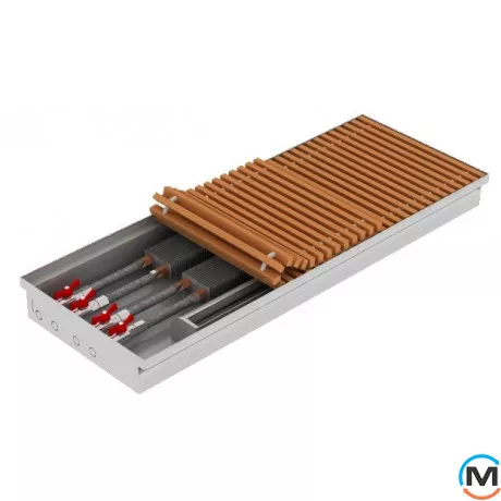 Внутрішньопідлоговий конвектор FanCoil FCF 09 Plus PREMIUM 380x3000x90, Тип конвектора: З вентилятором, Корпус конвектора: Нержавіюча сталь, Кількість теплообмінників: 2, Напруга вентилятора: 24 V, Глибина (мм): 90, Ширина (мм): 380, Довжина (мм): 3000, фото 