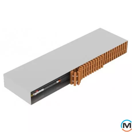 Внутрішньопідлоговий конвектор FanCoil FCFP PREMIUM 290x2250x110, Тип конвектора: З вентилятором, Корпус конвектора: Нержавіюча сталь, Кількість теплообмінників: 1, Напруга вентилятора: 24 V, Глибина (мм): 110, Ширина (мм): 290, Довжина (мм): 2250, фото 