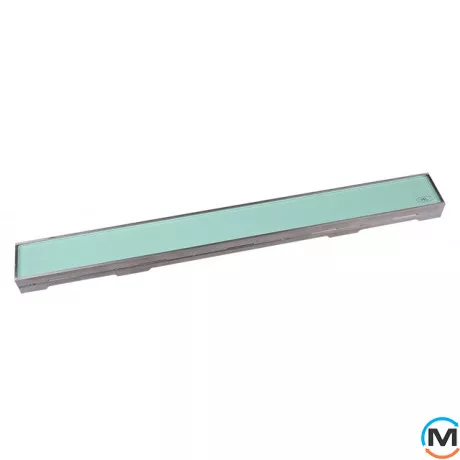 Декоративні грати HL до HL531(.0)/18 з удароміцною скляною вставкою зеленого кольору, фото 