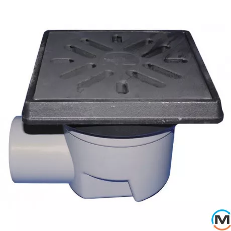 Дворовый трап серии HL Perfekt DN110 горизонтальный 260х260мм, фото 