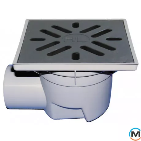 Дворовий трап серії HL Perfekt DN110 горизонтальний 244х244мм, фото 