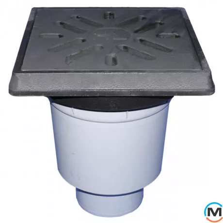 Дворовий трап серії HL Perfekt DN110 вертикальний 244х244мм, фото 