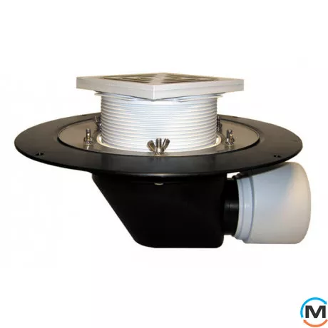 Покрівельна вирва HL DN75/110 горизонтальна з затискним елементом. Прохідна – 148х148мм/137х137мм., фото 