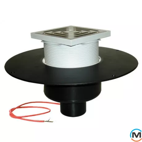 Покрівельна вирва HL DN110 з ПП-фланцем та електрообігрівом (10-30W/230V), фото 