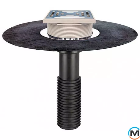 Ремонтна покрівельна вирва HL для DN110 з бітумним полотном. Прохідна – 148х148мм/137х137мм., фото 