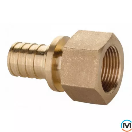 Перехідник Aquapex з внутрішнім різьбленням 20 x Rp 1/2", Тип різьблення: Внутрішня, Діаметр різьблення: 1/2", Діаметр (мм): 20, Робочий тиск (бар): 10, Матеріал: Латунь, фото 