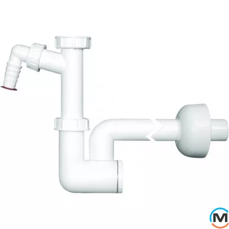 Сифон HL для мийок DN32х5/4" з підключенням для пральної або посудомийної машини, прочищенням-бруді, фото 