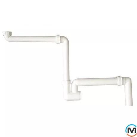 Сифон HL, що економить простір, для умивальників DN32х5/4" вертикальний, фото 