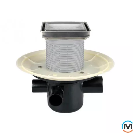 Трап HL для внутр. приміщень обрій. DN50, з трьома дод. входами DN40/50, з надставним елементом для, фото 