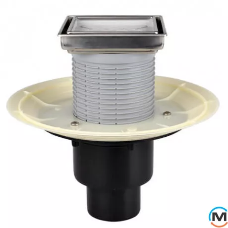 Трап HL для внутрішніх приміщень з "СУХИМ" сифоном, з вертик/випуском DN50/75/110, з надставним еле, фото 