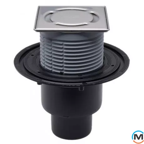 Трап HL для внутренних помещенийDN50/75/110 вертикальный 123х123мм/115х115мм, фото 