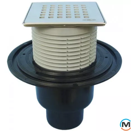 Трап HL для внутрішніх приміщень DN50/75/110 вертикальний, 121х121мм KLICK-KLACK /115х115мм "Quadra", фото 