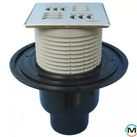 Трап HL для внутрішніх приміщень DN50/75/110 вертикальний Primus, 121х121мм KLICK-KLACK/115х115мм "Y, фото 