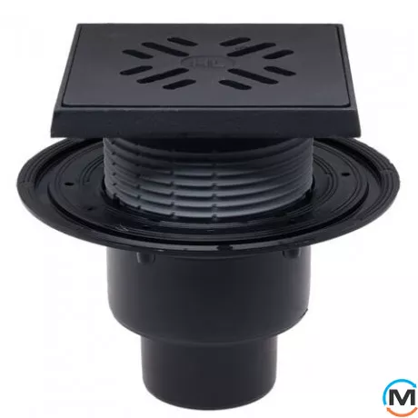 Трап HL для внутрішніх приміщень DN50/75/110 вертикальний 150х150мм/137х137мм чавун., фото 