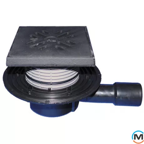 Трап HL для внутрішніх приміщень DN40/50 горизонтальний 150х150мм, фото 