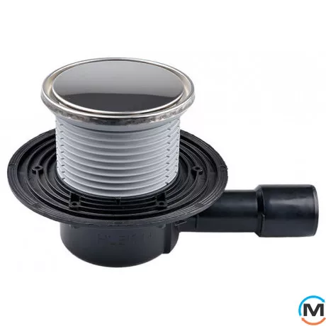 Трап HL для внутрішніх приміщень DN40/50 горизонтальний, кругова насадка d 133мм/d 112мм, фото 