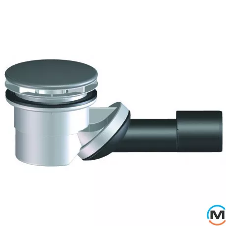 Сифон HL для душевого поддона DN40/50 с поворотным шарниром, с неполированной крышкой из нержавеющей, фото 