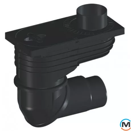 Вуличний трап HL DN125, з поворотним шарніром, із запахозапираючим пристроєм., фото 