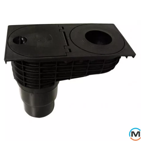 Трап HL для отвода в ливневую канализацию воды от наружных ливнестоков, с ловушкой для листвы и неза, фото 