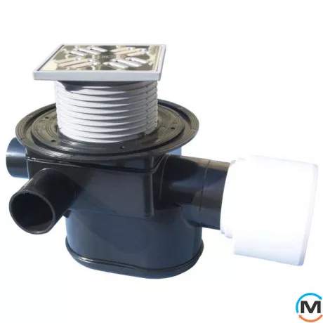 Трап HL для внутрішніх приміщень DN75/110 горизонт. із запобіжним затвором зворотного потоку в, фото 