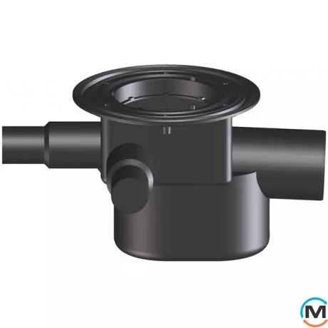 Трап HL для внутренних помещений DN75/110 горизонтальный с предохранительным затвором обратного пото, фото 