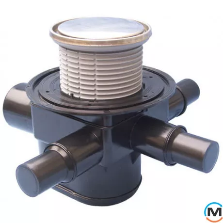 Трап HL для внутр. помещений DN75/110 горизонт, с круглой насадкой d 131мм, фото 