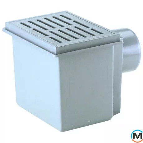 Трап HL для підвалів DN110 горизонтальний 170х240мм/155х225мм синтетичний матеріал, фото 