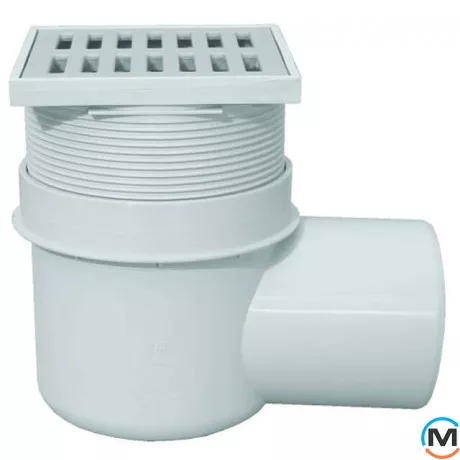 Трап HL для підвалів DN110 горизонтальний 148х148мм/138х138мм синтетичний матеріал, фото 