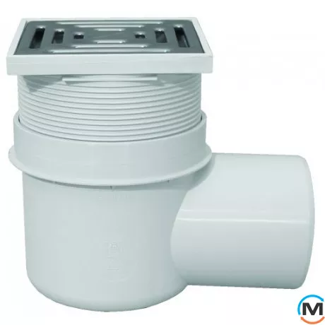 Трап HL для підвалів DN110 горизонтальний 148х148мм/138х138мм, фото 