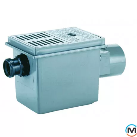 Трап HL для подвалов DN110 горизонтальный с дополнительным отводом DN50, с тройным обратным клапаном, фото 