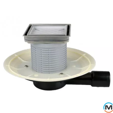 Трап HL для внутрішніх приміщень з горизонтальним випуском DN40/50 із "СУХИМ" сифоном 132х132 мм/112х, фото 