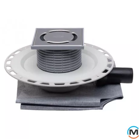 Трап HL з горизонтальним випуском DN40, з "СУХИМ" сифоном Primus та з фланцем, фото 