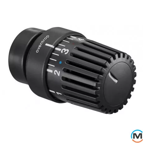 Термостатическая головка Oventrop "Uni LH" (М 30 х 1,5), антрацит с декор. кольцом (RAL 7016), Исполнение: Механическая, Цвет: Антрацит, Нулевое положение: Есть, Присоединение: М30х1,5, фото 