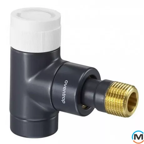 Термостатический клапан Oventrop угловой "Е" 1/2", антрацит, Диаметр резьбы: 1/2", Исполнение: Угловой, Цвет: Антрацит, фото 