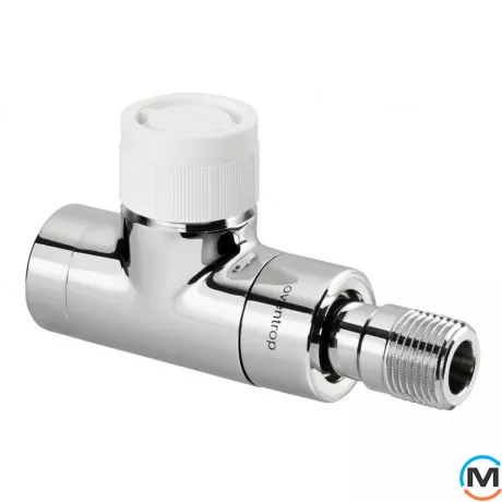 Термостатический клапан Oventrop прямой "Е" 1/2", хромированный, Диаметр резьбы: 1/2", Исполнение: Прямой, Цвет: Хром, фото 