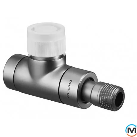 Термостатический клапан Oventrop прямой "Е" 1/2", матовая сталь, Диаметр резьбы: 1/2", Исполнение: Прямой, Цвет: Матовая сталь, фото 
